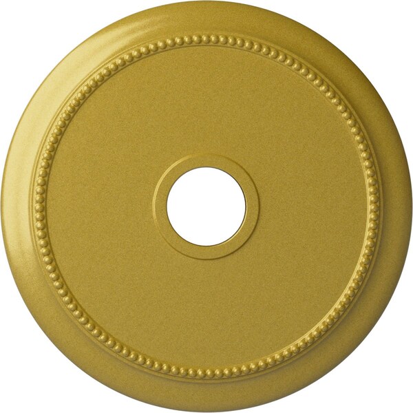 Ekena Millwork Crendon Ceiling Medallion (Fits Canopies up to 4 3/8"), 24 1/8"OD x 4 3/8"ID x 2 1/4"P, Rich Gold CM24CRRGS - main